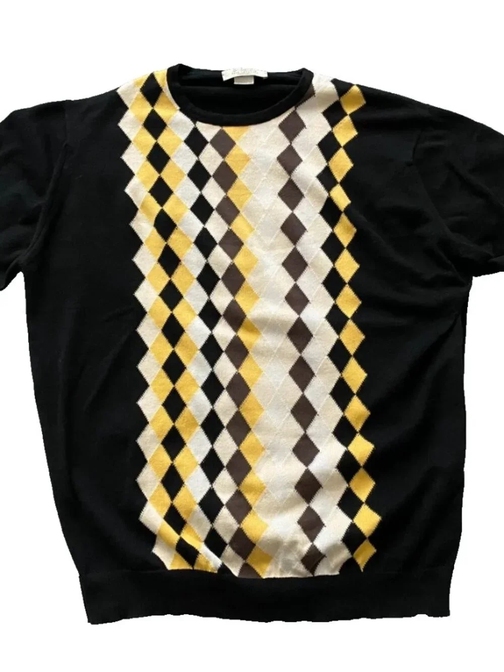 John Smedley x Mads Norgaard Cotton Argyle Knit Sweater